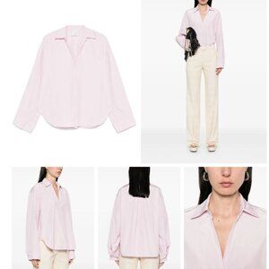 forte_forte v neck shirt and skirt set